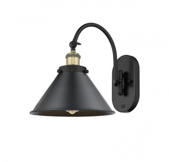 Briarcliff - 1 Light - 10 inch - Black Antique Brass - Adjustable Swing Arm (3442|918-1W-BAB-M10-BK)