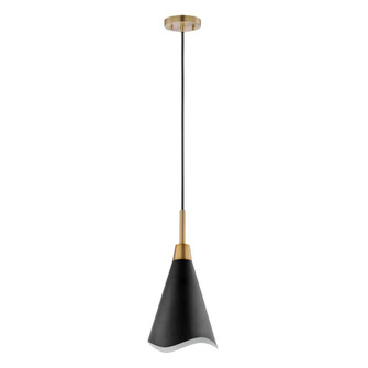 Tango; 1 Light; Small Pendant; Matte Black with Burnished Brass (81|60/7470)