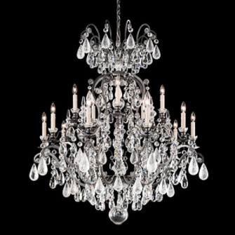 Renaissance Rock Crystal 16 Light 120V Chandelier in Black with Clear Crystal and Rock Crystal (168|3573-51CL)