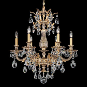 Milano 6 Light 120V Chandelier in Etruscan Gold with Clear Heritage Handcut Crystal (168|5676-23H)