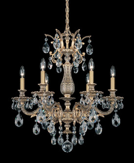 Milano 6 Light 120V Chandelier in Florentine Bronze with Clear Heritage Handcut Crystal (168|5676-83H)