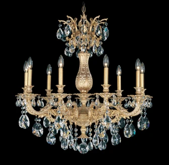 Milano 9 Light 120V Chandelier in Etruscan Gold with Clear Heritage Handcut Crystal (168|5679-23H)
