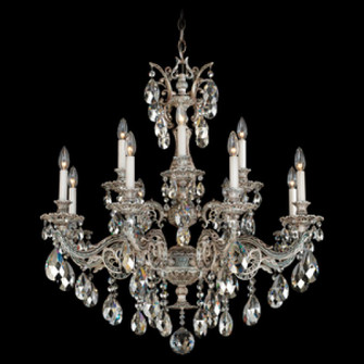 Milano 12 Light 120V Chandelier in Heirloom Gold with Clear Heritage Handcut Crystal (168|5682-22H)