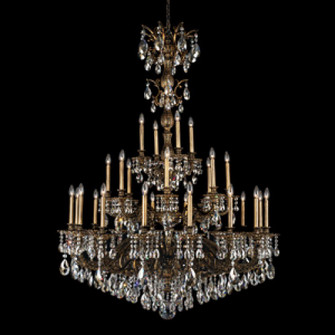 Milano 28 Light 120V Chandelier in Etruscan Gold with Clear Heritage Handcut Crystal (168|5688-23H)