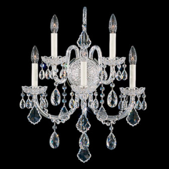 Olde World 5 Light 120V Wall Sconce in Aurelia with Clear Heritage Handcut Crystal (168|6806-211H)