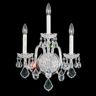 Olde World 3 Light 120V Wall Sconce in Aurelia with Clear Heritage Handcut Crystal (168|6808-211H)