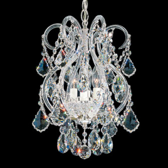 Olde World 4 Light 120V Mini Pendant in Polished Silver with Clear Heritage Handcut Crystal (168|6809-40H)