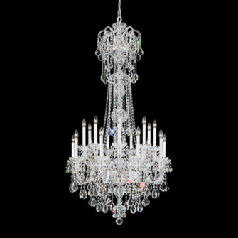 Olde World 23 Light 120V Chandelier in Polished Silver with Clear Heritage Handcut Crystal (168|6818-40H)