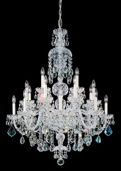 Olde World 25 Light 120V Chandelier in Polished Silver with Clear Heritage Handcut Crystal (168|6860-40H)