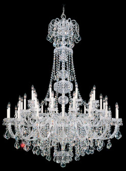 Olde World 45 Light 120V Chandelier in Polished Silver with Clear Heritage Handcut Crystal (168|6861-40H)