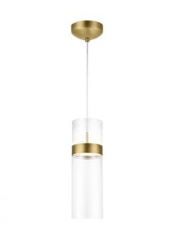 Manette Modern dimmable LED Grande Ceiling Pendant Light in a Natural Brass/Gold Colored finish (7355|700TDMANGPCLCLNB-LED)