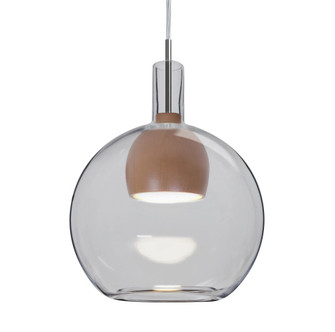 Besa, Benji Cord Pendant, Smoke/Medium, Satin Nickel Finish, 1x9W LED, 15Ft. Cord (127|1JT-BENJISMMD-LED-SN-L)