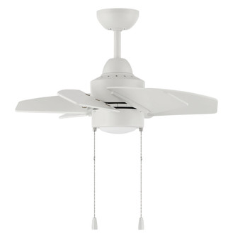 Propel II 24'' 6-Blade Indoor/Outdoor (Damp) Ceiling Fan in White w/ White Blades; Integrated Lig (20|PPT24W6)