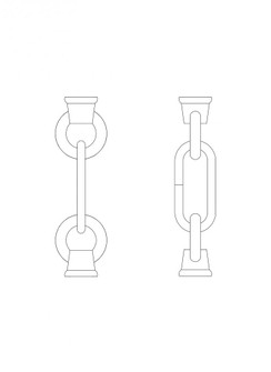 Replacement Chain Link and Loop in Brushed Oil Rubbed Bronze (38|9122-778)