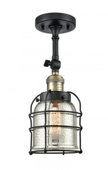 Bell Cage - 1 Light - 6 inch - Black Antique Brass - Semi-Flush Mount (3442|201F-BAB-G58-CE-LED)