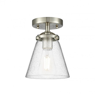 Cone - 1 Light - 6 inch - Brushed Satin Nickel - Semi-Flush Mount (3442|284-1C-SN-G64)