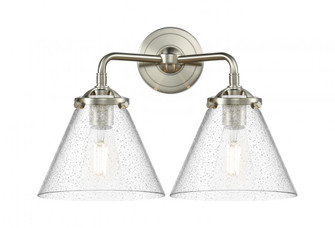 Cone - 2 Light - 16 inch - Brushed Satin Nickel - Bath Vanity Light (3442|284-2W-SN-G44)