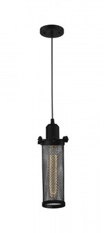 Quincy Hall - 1 Light - 5 inch - Matte Black - Cord hung - Mini Pendant (3442|900-1P-BK-CE216-BK)