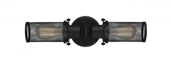 Quincy Hall - 2 Light - 19 inch - Matte Black - Bath Vanity Light (3442|900-2W-BK-CE219-BK)