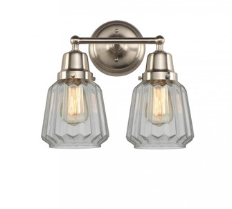 Chatham - 2 Light - 14 inch - Brushed Satin Nickel - Bath Vanity Light (3442|623-2W-SN-G142)