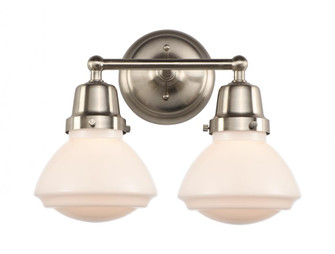 Olean - 2 Light - 15 inch - Brushed Satin Nickel - Bath Vanity Light (3442|623-2W-SN-G321)