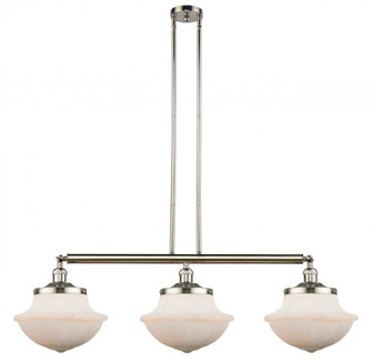 Oxford - 3 Light - 42 inch - Polished Nickel - Stem Hung - Adjustable Island Light (3442|213-PN-G541)