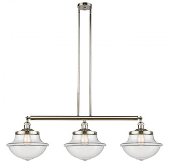 Oxford - 3 Light - 42 inch - Polished Nickel - Stem Hung - Island Light (3442|213-PN-G542)