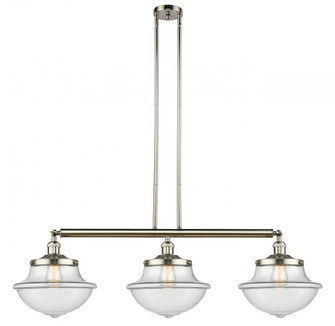 Oxford - 3 Light - 42 inch - Polished Nickel - Stem Hung - Adjustable Island Light (3442|213-PN-G542-LED)