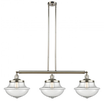 Oxford - 3 Light - 42 inch - Polished Nickel - Stem Hung - Island Light (3442|213-PN-G544-LED)