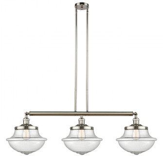 Oxford - 3 Light - 42 inch - Polished Nickel - Stem Hung - Adjustable Island Light (3442|213-PN-G544-LED)