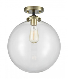 Beacon - 1 Light - 12 inch - Black Antique Brass - Semi-Flush Mount (3442|284-1C-BAB-G202-12)