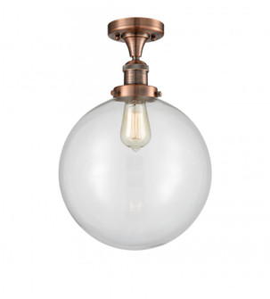 Beacon - 1 Light - 12 inch - Antique Copper - Semi-Flush Mount (3442|517-1CH-AC-G202-12-LED)
