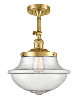 Oxford - 1 Light - 12 inch - Satin Gold - Adjustable Semi-Flush Mount (3442|201F-SG-G544)