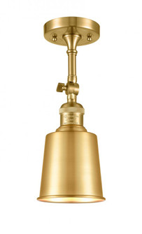 Addison - 1 Light - 5 inch - Satin Gold - Adjustable Semi-Flush Mount (3442|201F-SG-M9-SG-LED)