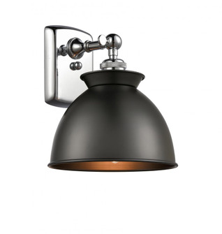 Adirondack - 1 Light - 8 inch - Polished Chrome - Sconce (3442|516-1W-PC-M14-BK-LED)