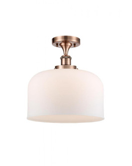 Bell - 1 Light - 12 inch - Antique Copper - Semi-Flush Mount (3442|916-1C-AC-G71-L)