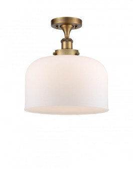 Bell - 1 Light - 12 inch - Brushed Brass - Semi-Flush Mount (3442|916-1C-BB-G71-L)