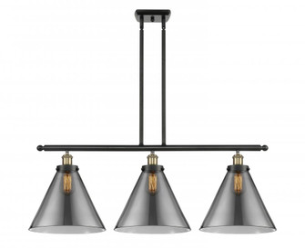 Cone - 3 Light - 36 inch - Black Antique Brass - Stem Hung - Island Light (3442|916-3I-BAB-G43-L)