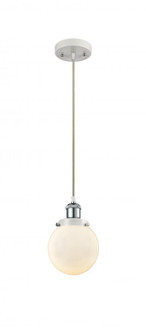Beacon - 1 Light - 6 inch - White Polished Chrome - Cord hung - Mini Pendant (3442|916-1P-WPC-G201-6-LED)