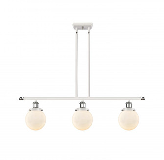 Beacon - 3 Light - 36 inch - White Polished Chrome - Stem Hung - Island Light (3442|916-3I-WPC-G201-6)