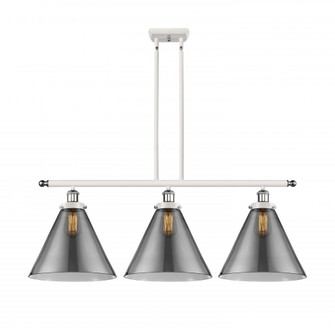Cone - 3 Light - 36 inch - White Polished Chrome - Stem Hung - Island Light (3442|916-3I-WPC-G43-L)