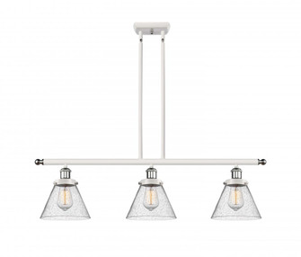 Cone - 3 Light - 36 inch - White Polished Chrome - Stem Hung - Island Light (3442|916-3I-WPC-G44-LED)