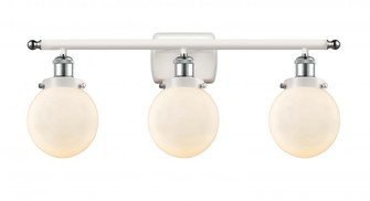 Beacon - 3 Light - 26 inch - White Polished Chrome - Bath Vanity Light (3442|916-3W-WPC-G201-6)