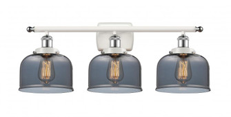 Bell - 3 Light - 28 inch - White Polished Chrome - Bath Vanity Light (3442|916-3W-WPC-G73-LED)