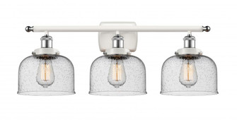 Bell - 3 Light - 28 inch - White Polished Chrome - Bath Vanity Light (3442|916-3W-WPC-G74-LED)