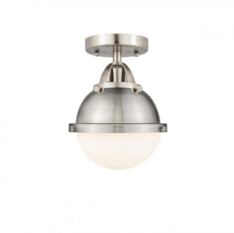 Hampden - 1 Light - 7 inch - Brushed Satin Nickel - Semi-Flush Mount (3442|288-1C-SN-HFS-61-SN-LED)