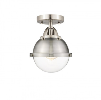 Hampden - 1 Light - 7 inch - Brushed Satin Nickel - Semi-Flush Mount (3442|288-1C-SN-HFS-62-SN)