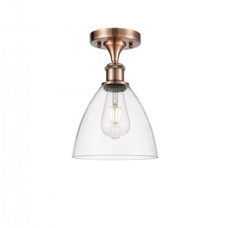 Bristol - 1 Light - 8 inch - Antique Copper - Semi-Flush Mount (3442|516-1C-AC-GBD-752-LED)