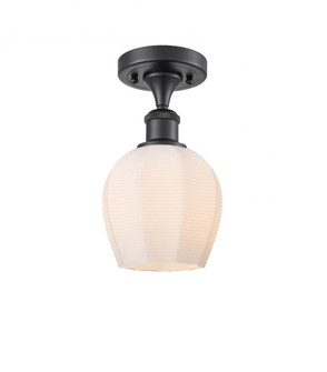 Norfolk - 1 Light - 6 inch - Matte Black - Semi-Flush Mount (3442|516-1C-BK-G461-6-LED)
