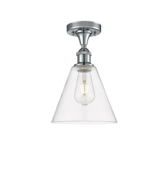 Berkshire - 1 Light - 8 inch - Polished Chrome - Semi-Flush Mount (3442|516-1C-PC-GBC-82-LED)
